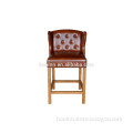 French Antique Leather Bar Chair S2011